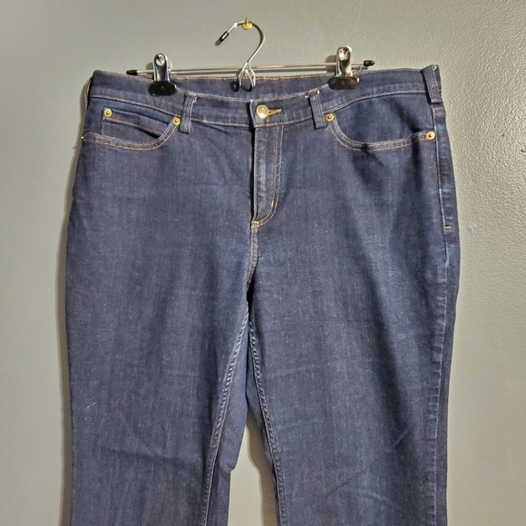 Duluth Trading Co Womens Jeans Bootcut Dark Wash Size 14 x 29 - Picture 2 of 6